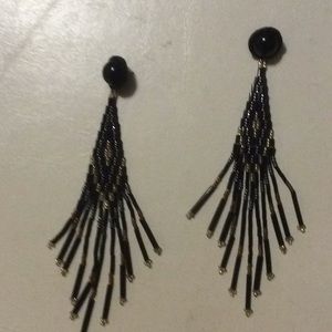 VINTAGE COSTUME JEWELRY PIERCED DANGLE EARRINGS